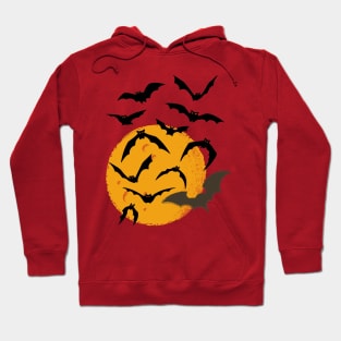 Halloween Moon Bats Hoodie